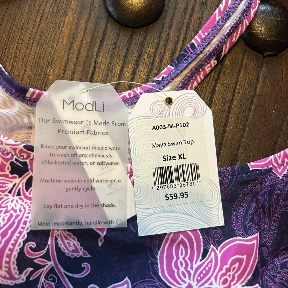 Floral Pink and Purple Bikini by Modli